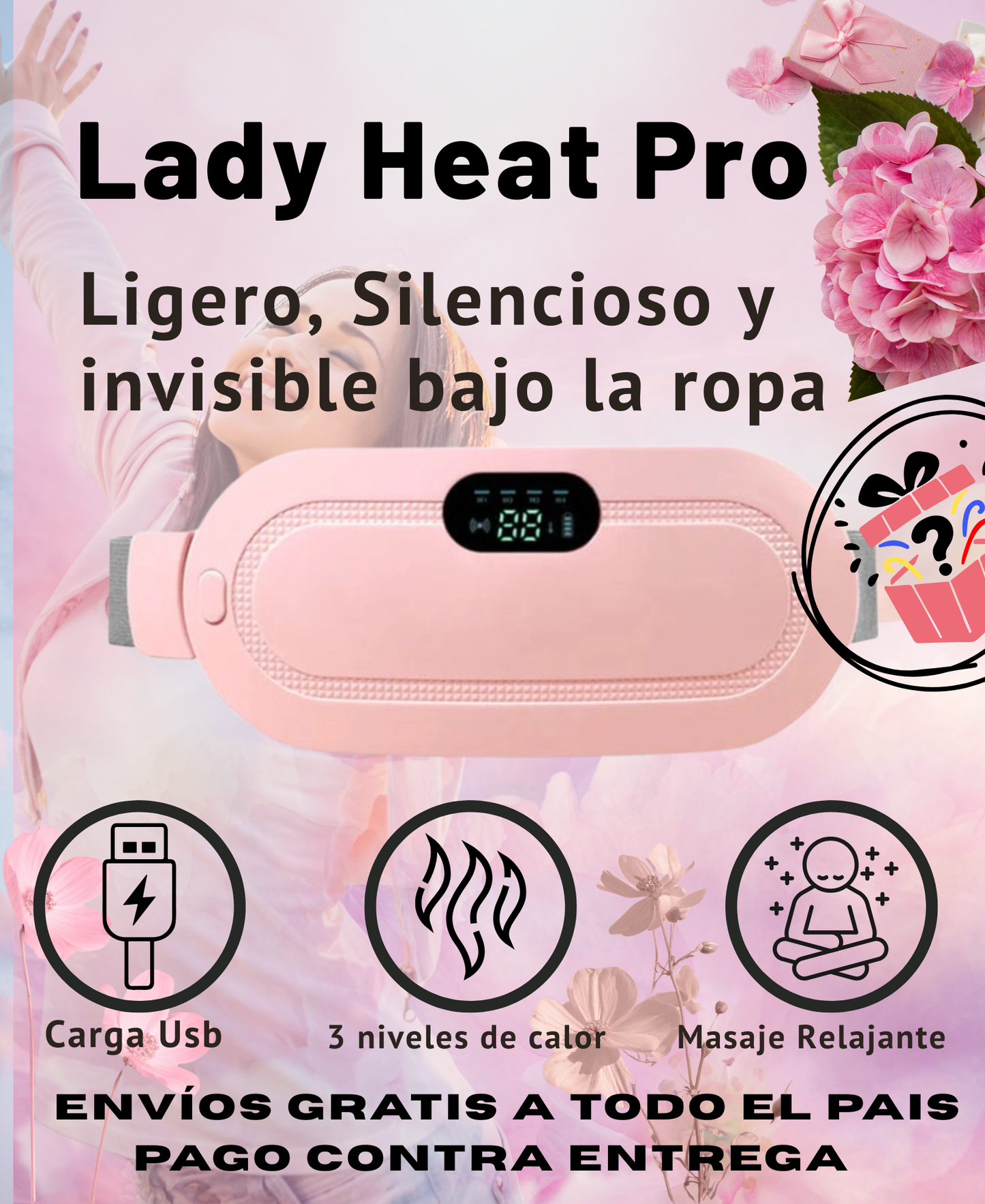 🛍️ LADY HEAT PRO™ Cinturón Térmico + Regalo Sorpresa 😮